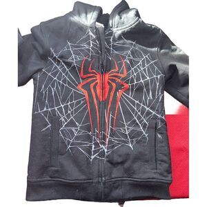Marvel Kids Hoodie Zip up Spider Man Youth 7/8 ‎ Full Zip Long Sleeve Preowned